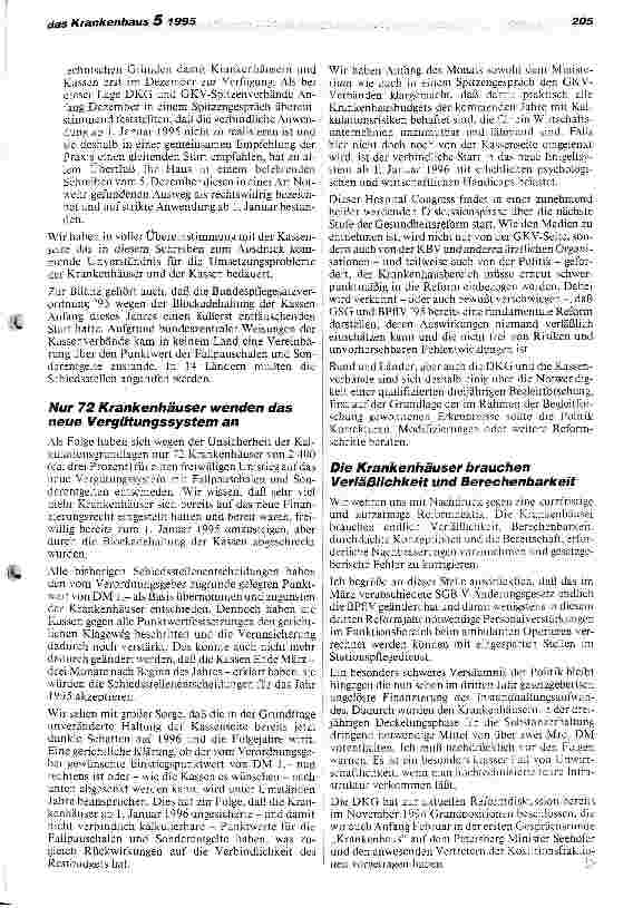 Vorschauseite 3: Krankenhäuser wehren sich gegen Reformhektik