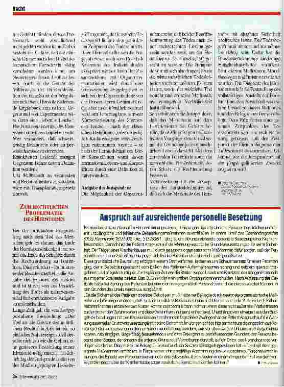 Vorschauseite 3: Der Hirntod - Ethik und Recht