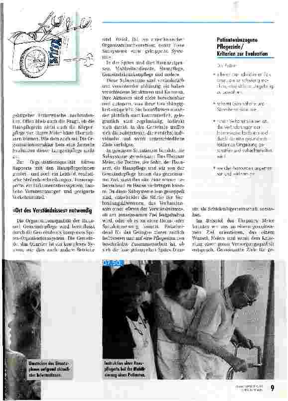 Vorschauseite 4: Kampf für Qualität und Effizienz Umbruch in der Spitex