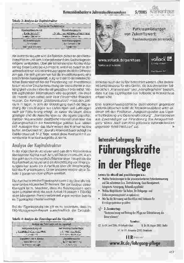 Vorschauseite 3: Kennzahlenbasierte Jahresabschlussanalyse im DKI-Management-Report (I)