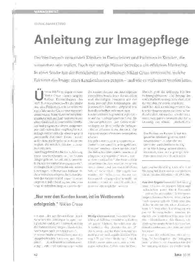 Vorschauseite 1: Anleitung zur Imagepflege