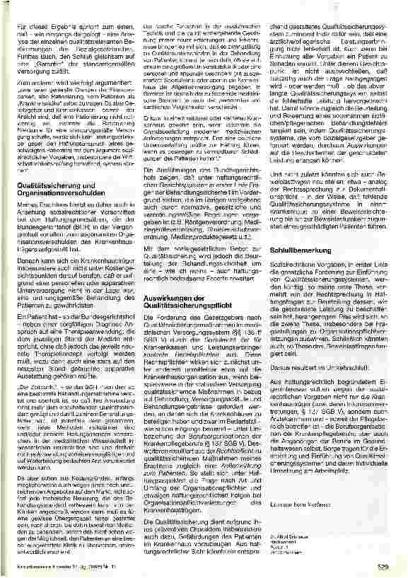 Vorschauseite 2: Qualitätsmanagement im Gesundheitswesen Sozialrechtlicher Einfluß auf die zivilrechtliche Haftung?