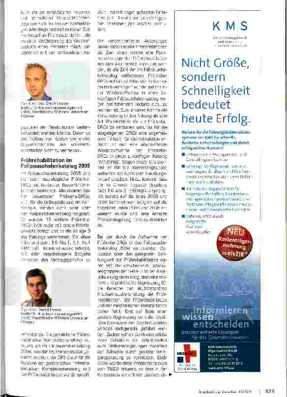 Vorschauseite 4: Problem LeistungsabgrenzungFrührehabilitation zwischen Akutbehandlung und Reha