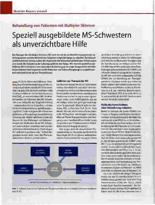 Vorschauseite 1: Speziell ausgebildete MS-Schwestern als unverzichtbare Hilfe
