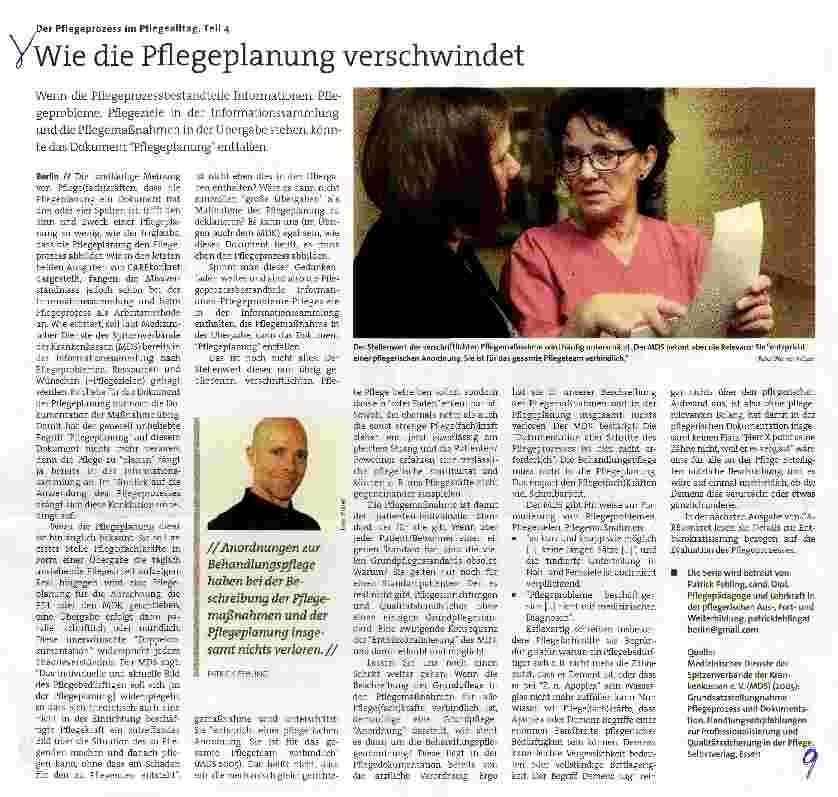 Vorschauseite 1: Der Pflegeprozess im Pflegealltag, Teil 4 Wie die Pflegeplanung verschwindet