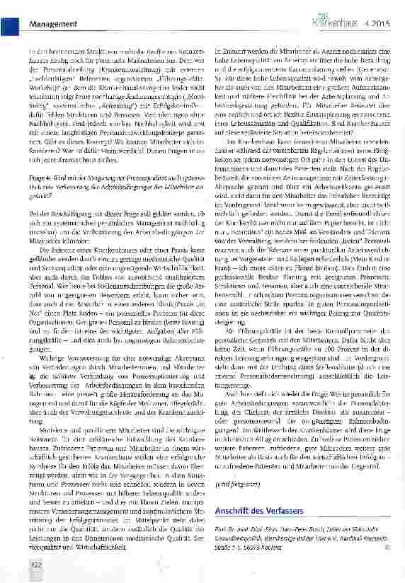 Vorschauseite 5: Klinik-Check: Fragen zur Managementqualität eines Krankenhauses (I)