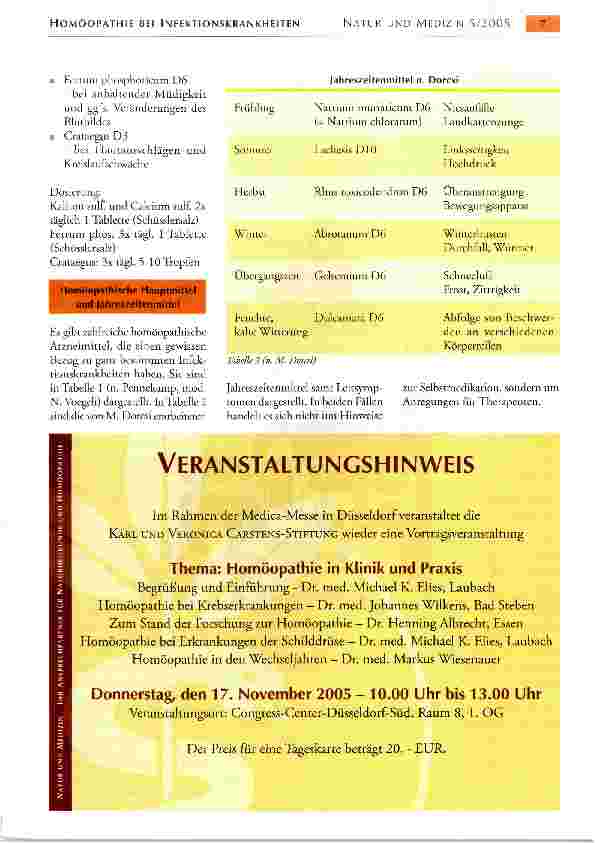 Vorschauseite 3: HOMÖOPATHIE BEI INFEKTIONSKRANKHEITEN