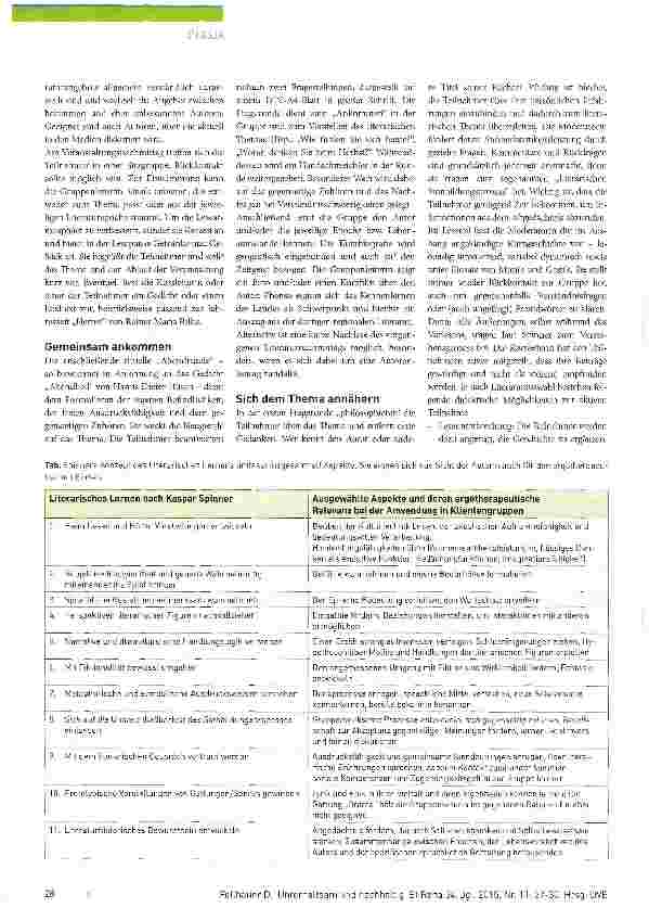 Vorschauseite 2: Unterhaltsam und nachhaltig Literarisches Lernen als ergotherapeutisches Gruppenangebot