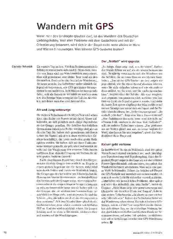 Vorschauseite 1: Wandern mit GPS