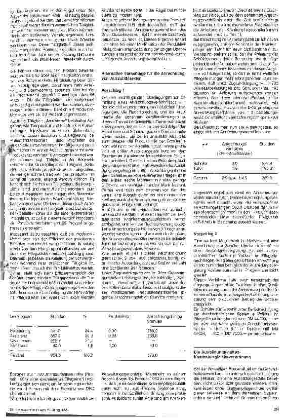 Vorschauseite 2: Die Anrechnung von Auszubildenden in der Krankenpflege auf den Stellenplan