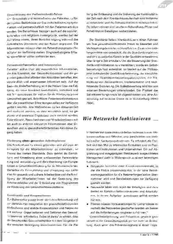 Vorschauseite 6: Gesund in die Zukunft Das Deutsche Netzwerk Gesundheitsfördernder Krankenhäuser