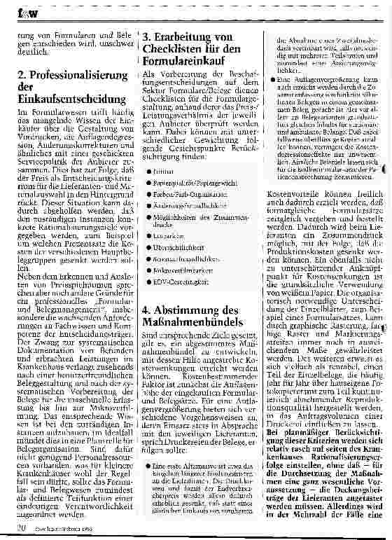 Vorschauseite 3: Das Formularwesen im Krankenhaus Ein Tropfen auf den heißen Stein?