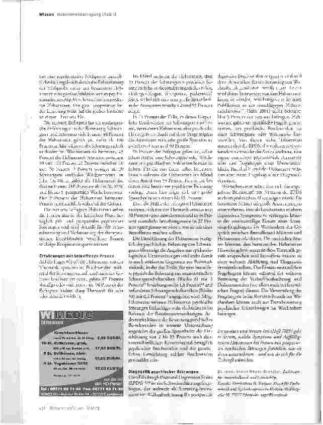 Vorschauseite 3: Psychische Beschwerden in der frühen Mutterschaft* (Teil!)
