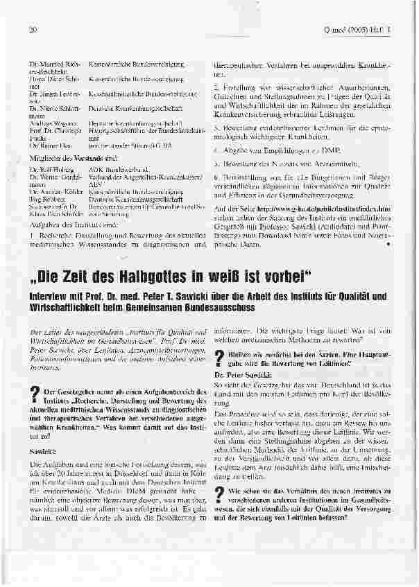 Vorschauseite 1: Die Zeit des Halbgottes in weiß ist vorbei