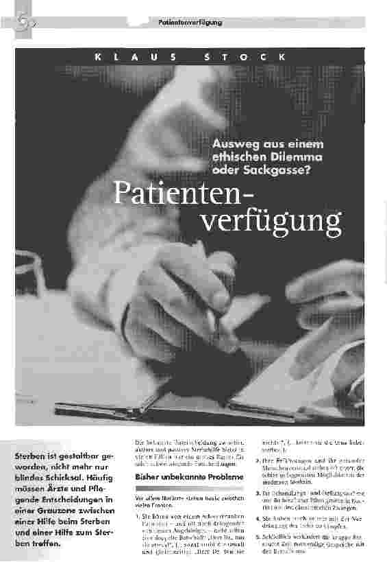 Vorschauseite 1: Patientenverfügung