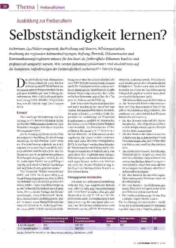 Vorschauseite 1: Ausbildung zur Freiberuflerin Selbstständigkeit lernen?