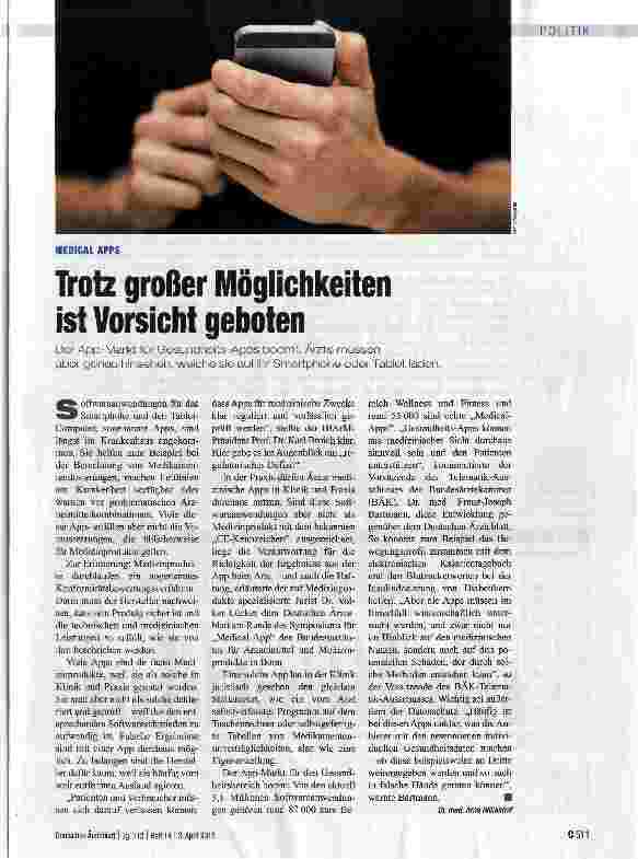 Vorschauseite 1: Trotz großer Möglichkeiten ist Vorsicht geboten