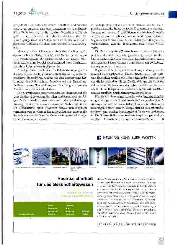 Vorschauseite 3: Corporate Social Responsibility (CSR) in Krankenhäusern