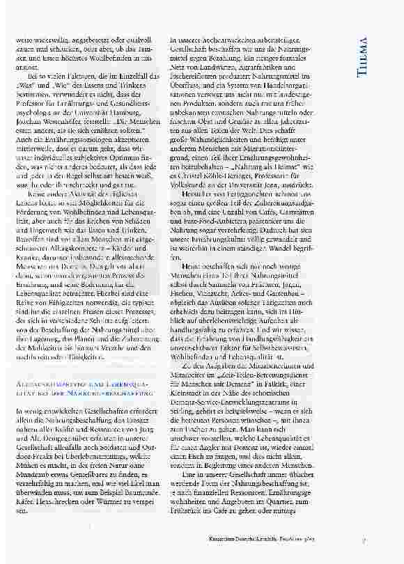 Vorschauseite 2: ESSEN UND TRINKEN ... IST DIE BESTE MEDIZIN - AUCH BEI DEMENZ