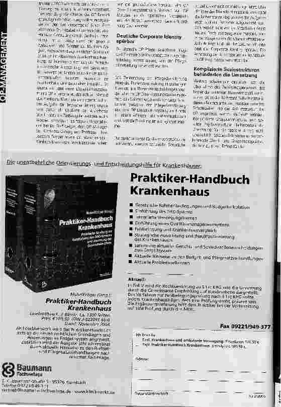 Vorschauseite 2: OP als Dienstleistungszentrum. Operationszeiten werden jetzt verkauft