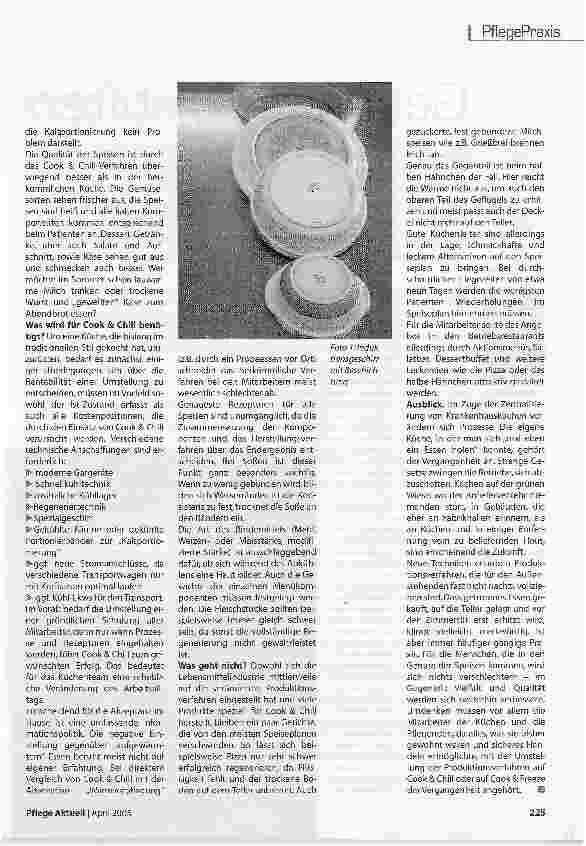 Vorschauseite 5: Frischküche ade? Zukunftsweisende Systeme für die Großküche