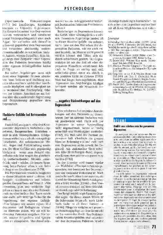 Vorschauseite 4: Zuhören, aushalten, mitgehen Depression (III): Die Gestaltung der Beziehung