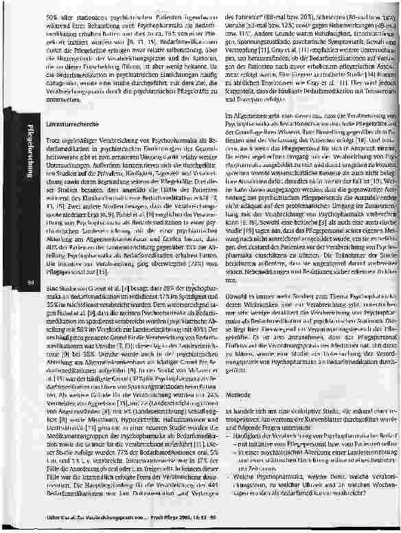 Vorschauseite 2: Zur Verabreichungspraxis von Psychopharmaka als Bedarfsmedikation durch die Pflegekräfte in derPsychiatrie