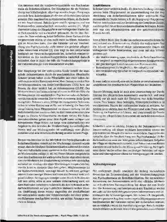 Vorschauseite 6: Zur Verabreichungspraxis von Psychopharmaka als Bedarfsmedikation durch die Pflegekräfte in derPsychiatrie