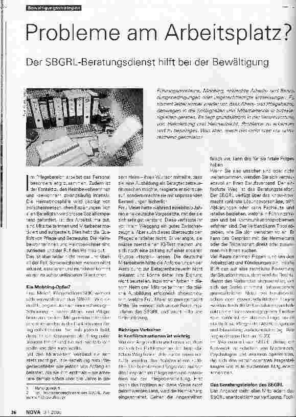 Vorschauseite 1: Probleme am Arbeitsplatz?
