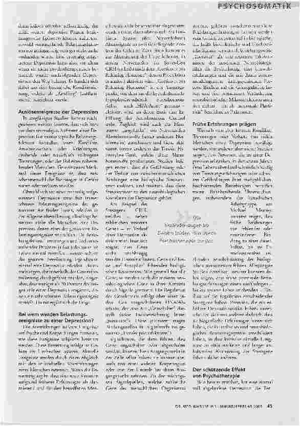 Vorschauseite 3: Beziehungen verändern NervenbahnenUmwelt und Neurobiologie am Beispiel der Depression