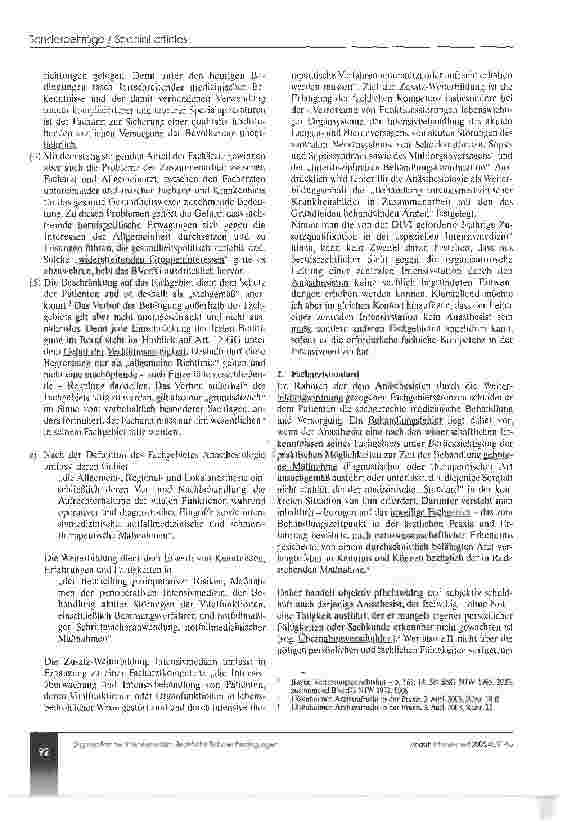 Vorschauseite 2: Rechtliche Rahmenbedingungen für die Schaffung interdisziplinärer operativer Intensiveinheiten