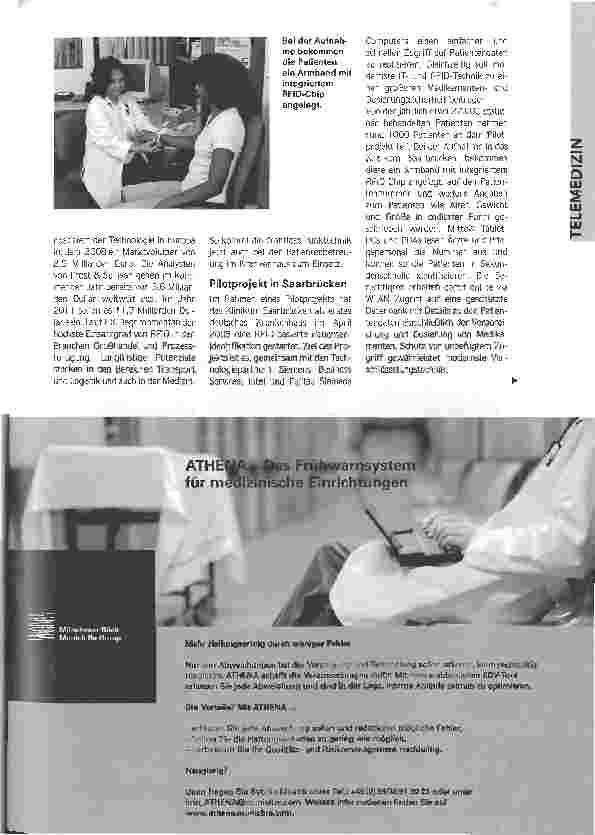 Vorschauseite 2: Funktechnik im KlinikbereichRFID-basierte Patientenidentifikation im Klinikum Saarbrücken