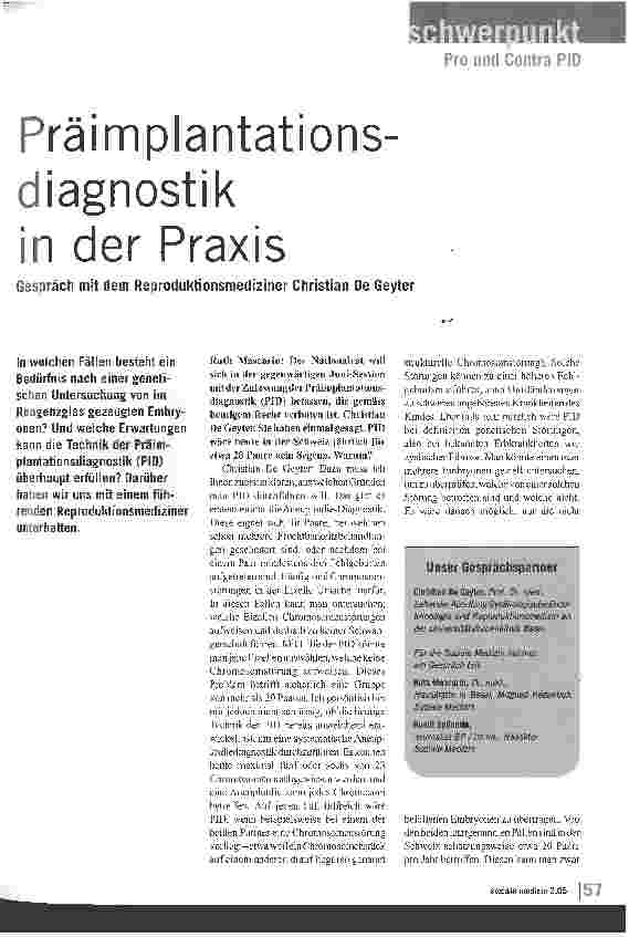 Vorschauseite 1: Präimplantationsdiagnostik in der Praxis