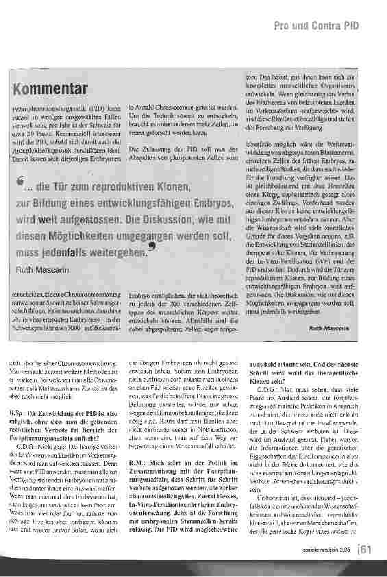Vorschauseite 5: Präimplantationsdiagnostik in der Praxis