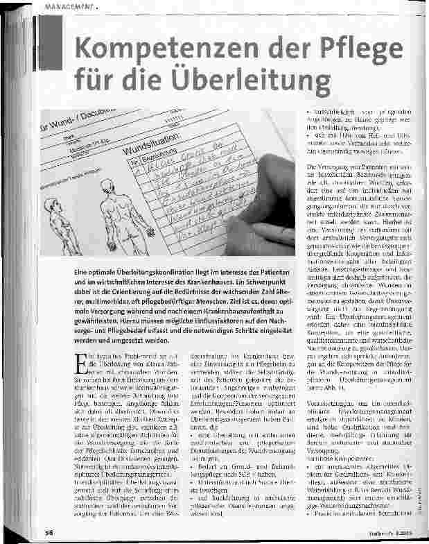 Vorschauseite 1: Kompetenzen der Pflege für die Überleitung