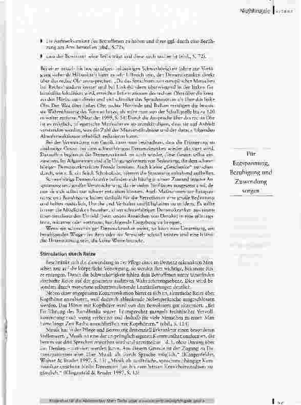 Vorschauseite 4: Reize setzenPflegetherapeutische Maßnahmen in der Betreuung schwerhöriger an Demenz Erkrankter
