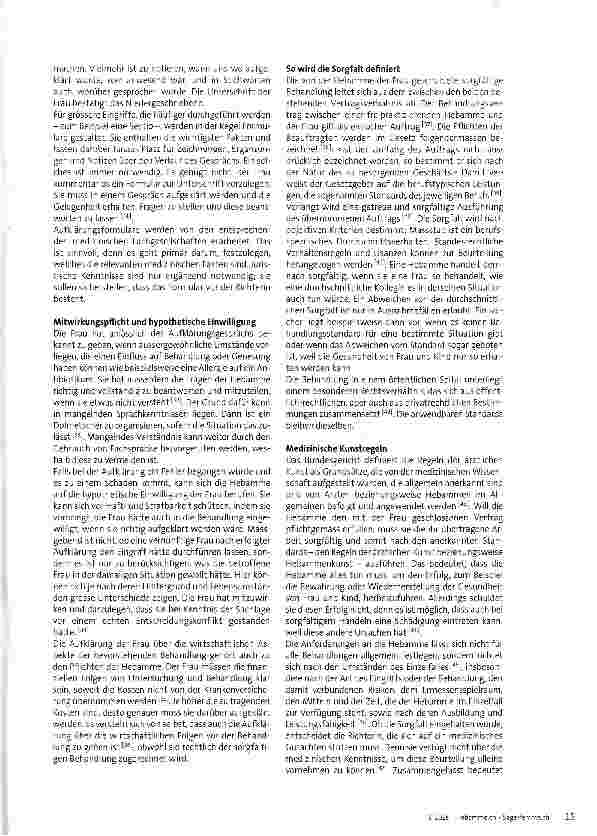 Vorschauseite 5: Wie sich Hebammen vor Haftung und Strafbarkeit schützen können