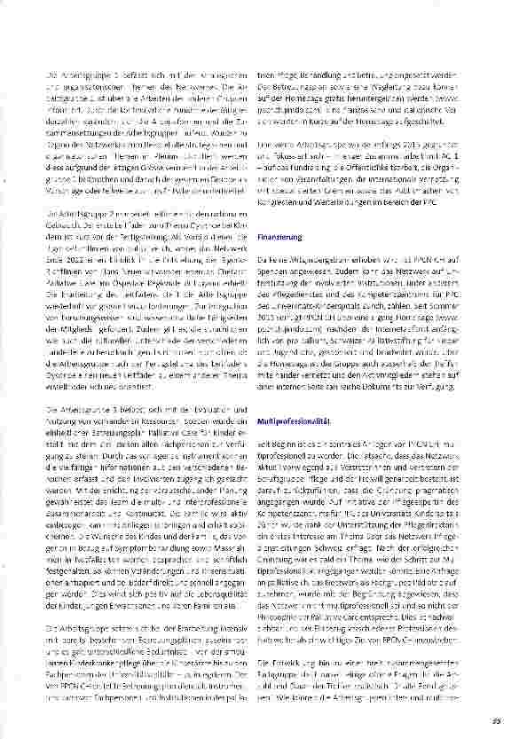 Vorschauseite 2: Das Paediatric Palliative Care Network (PPCN) Schweiz