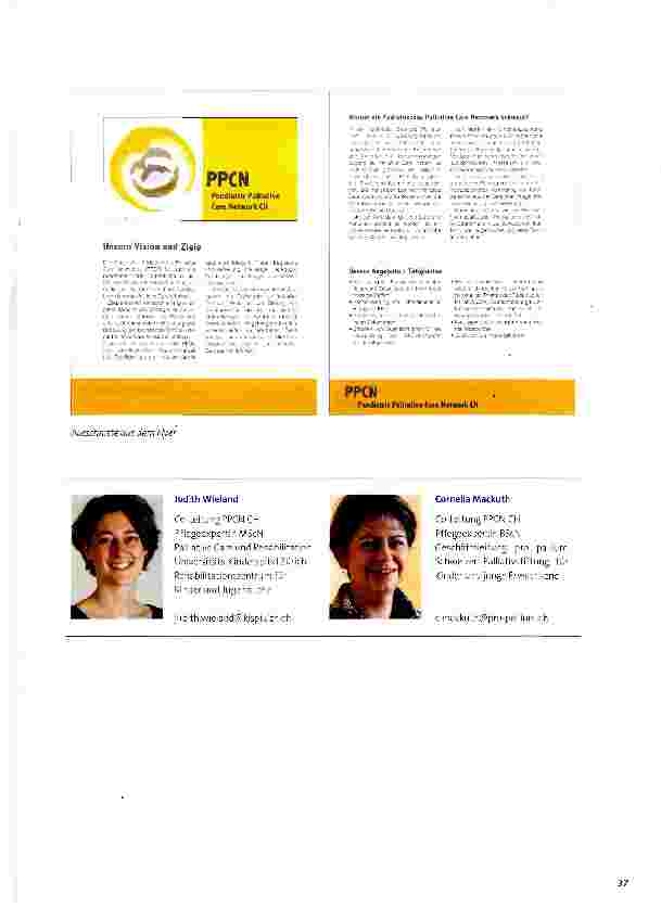 Vorschauseite 4: Das Paediatric Palliative Care Network (PPCN) Schweiz