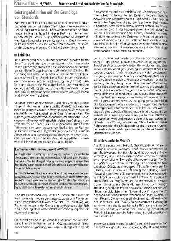 Vorschauseite 5: Externe und krankenhausindividuelle StandardsKonstruktiver Umgang mit der Fallpauschalierung