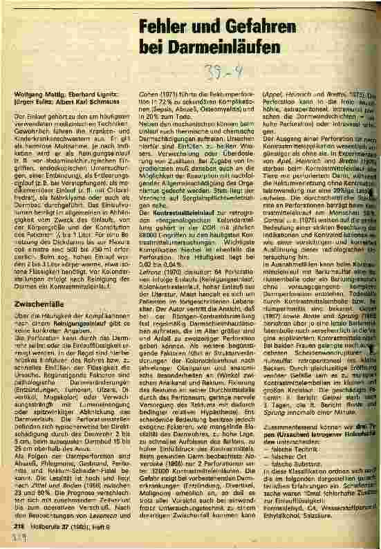 Vorschauseite 1: Fehler und Gefahren bei Darmeinläufen