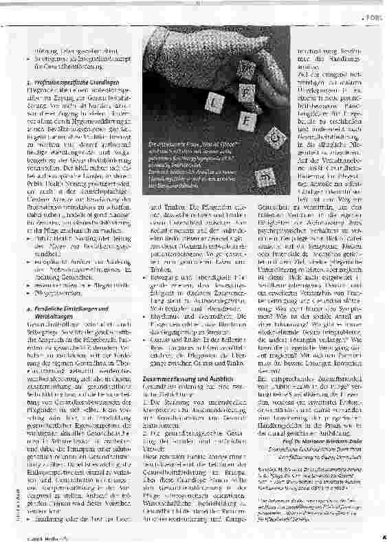 Vorschauseite 2: Wie lehrt und lernt man Gesundheit? Anregungen zur Umsetzung der Gesundheitsförderung durch pflegerische Berufe
