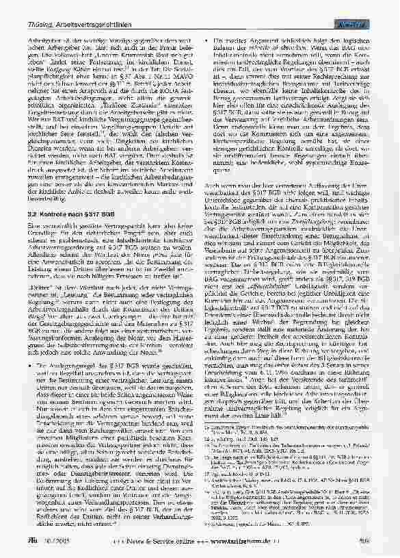 Vorschauseite 3: Inhaltskontrolle kirchlicher Arbeitsvertragsrichtlinien