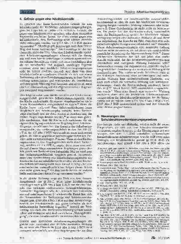 Vorschauseite 4: Inhaltskontrolle kirchlicher Arbeitsvertragsrichtlinien
