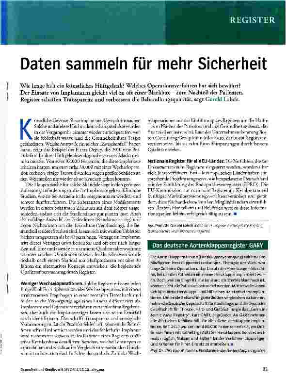 Vorschauseite 1: Daten sammeln für mehr Sicherheit