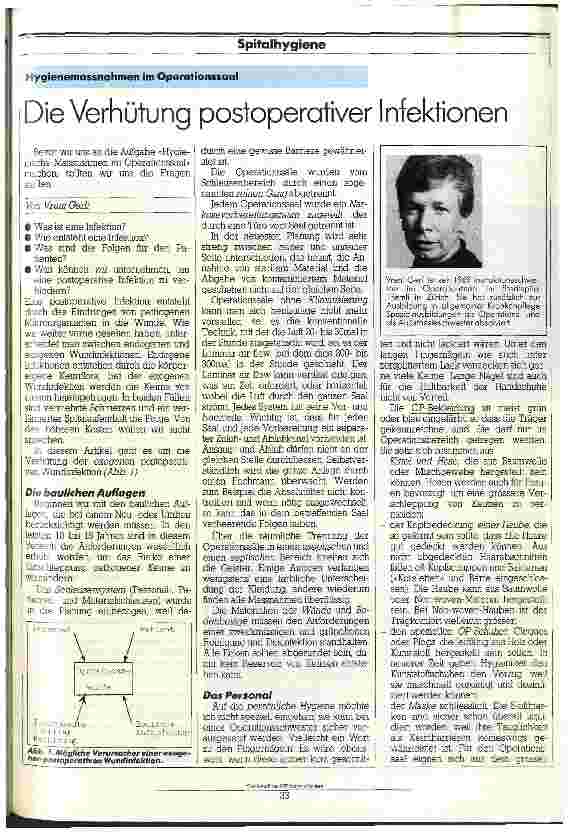 Vorschauseite 1: Die Verhütung postoperativer Infektionen