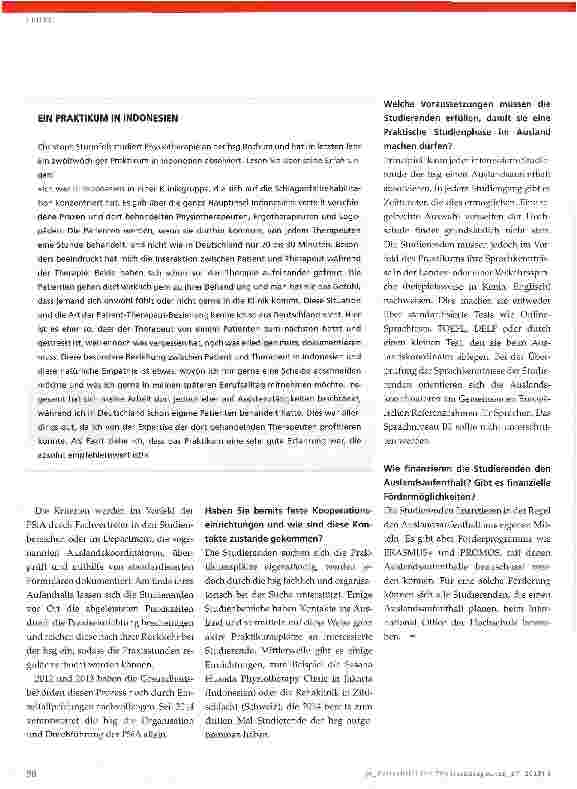 Vorschauseite 3: Praktische Auslandserfahrung während des Studiums