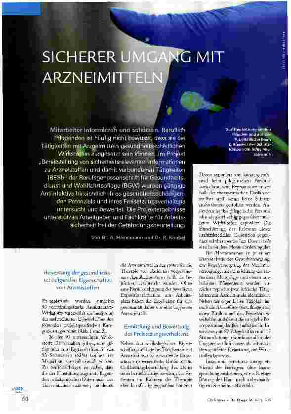 Vorschauseite 1: Sicherer Umgang mit Arzneimitteln