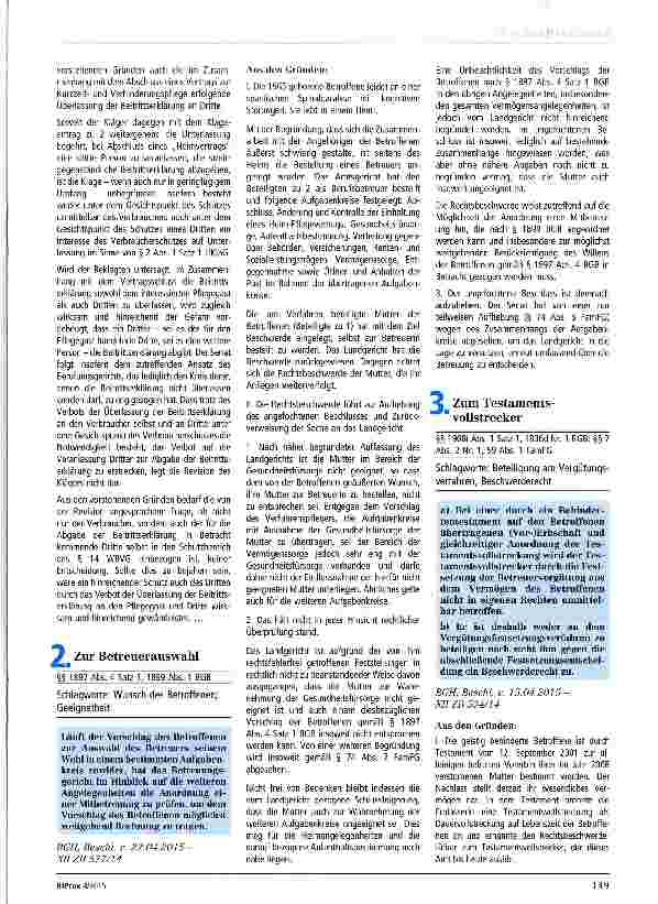 Vorschauseite 4: Zum Schuldbeitritt § 14WBVG; §2 UKIaG Schlagworte: Wohnund Betreuungsvertrag; Unterlassungsanspruch