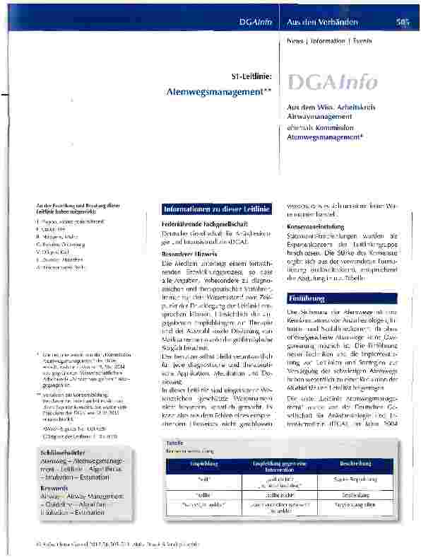 Vorschauseite 1: Atemwegsmanagement